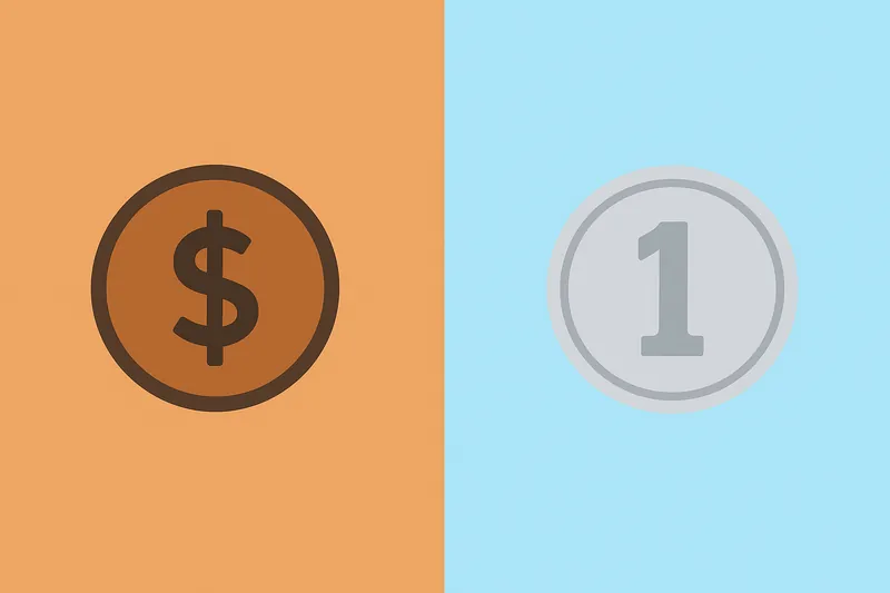 1円玉と製造コストの差を象徴するコインの抽象イメージ。