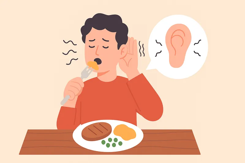 満腹になると耳が聞こえにくくなる現象の構図
