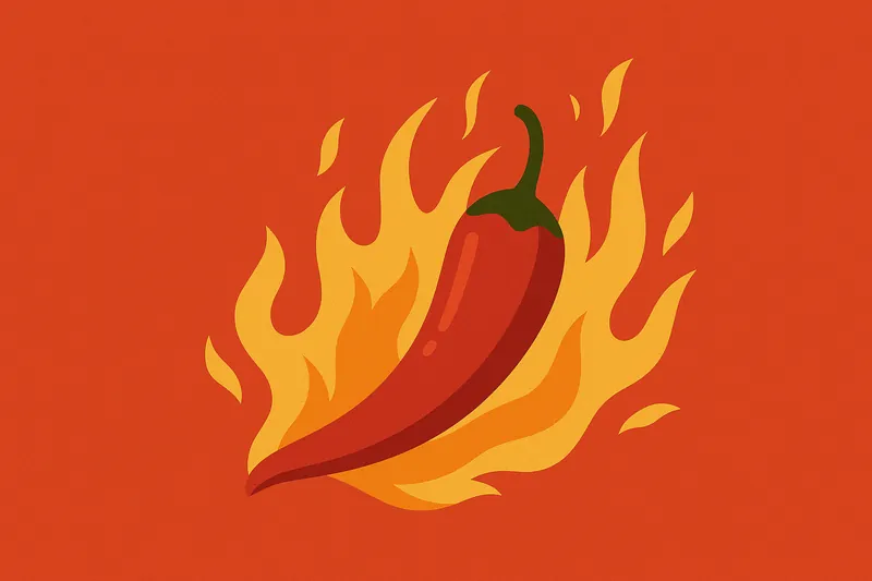 zatsugaku diet hot chili pepper on fire