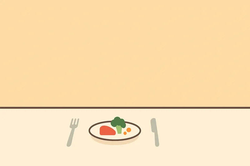 zatsugaku diet meal with fork and knife