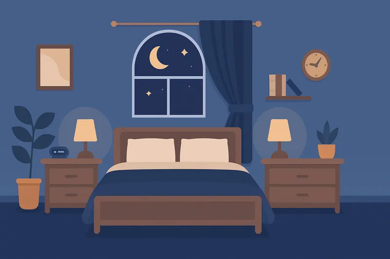 睡眠の質を高めるため整った寝室環境。