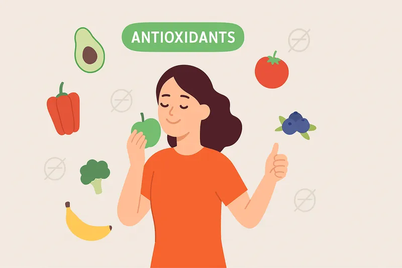 抗酸化食品で活性酸素を抑える人物。