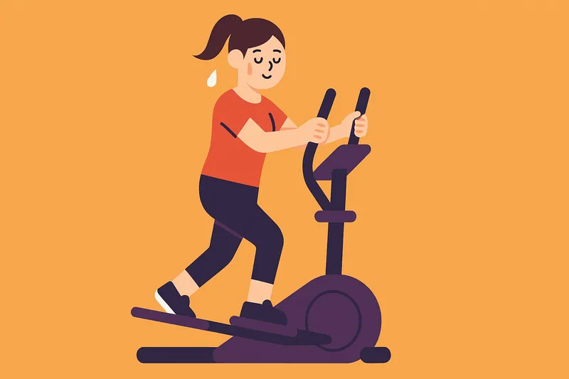 運動や半身浴で適度に汗をかく人物。