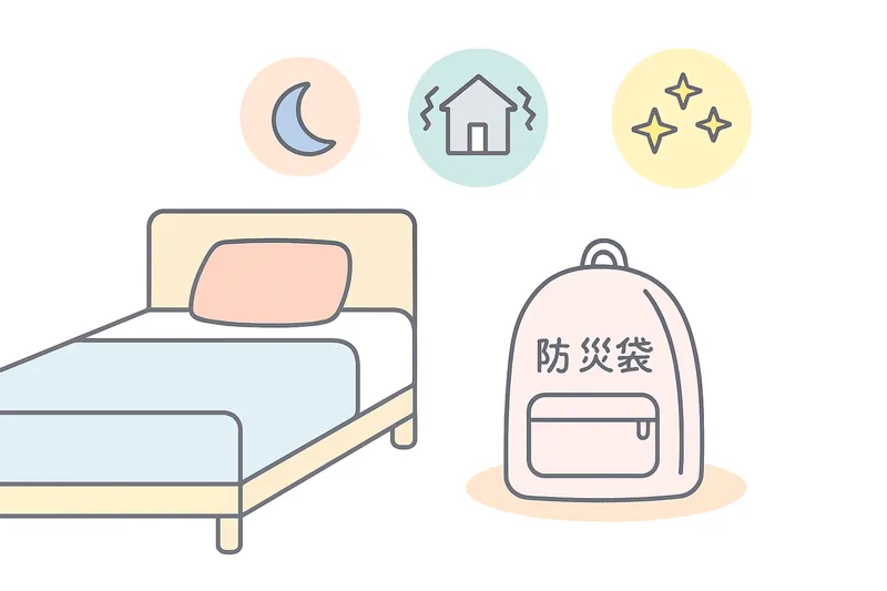 zatsugaku instructive bed and disaster bag