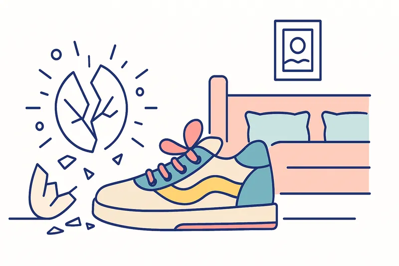 zatsugaku instructive broken shoe and bed