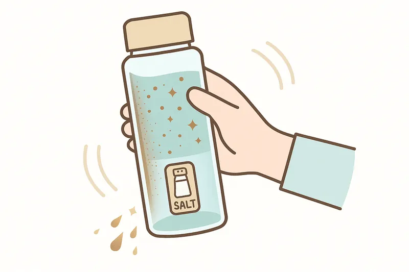 zatsugaku instructive hand shaking salt shaker