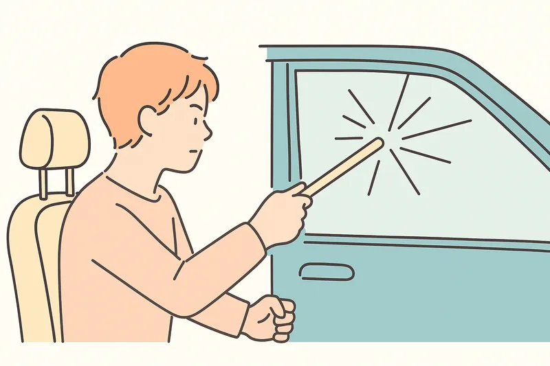 zatsugaku instructive person breaking car window