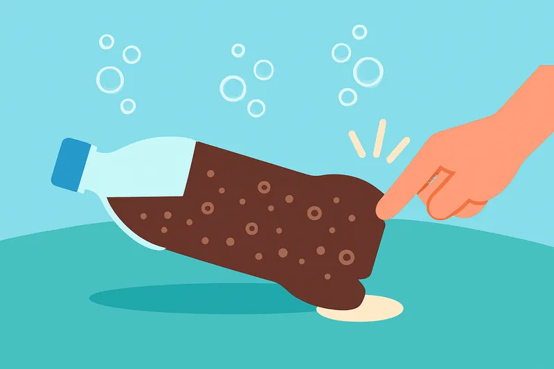 zatsugaku useful hand pressing soda bottle