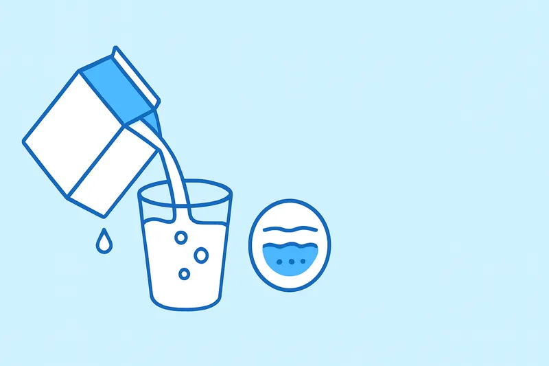 zatsugaku useful milk pouring into glass