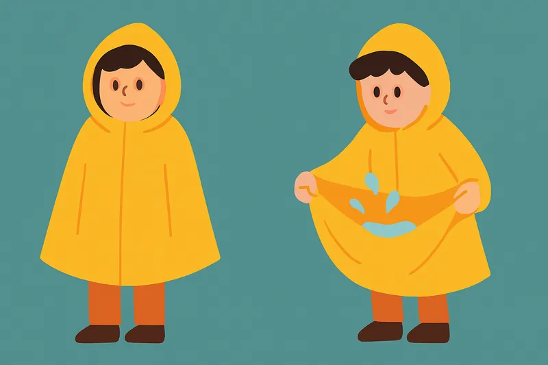 zatsugaku useful orange raincoats and bucket