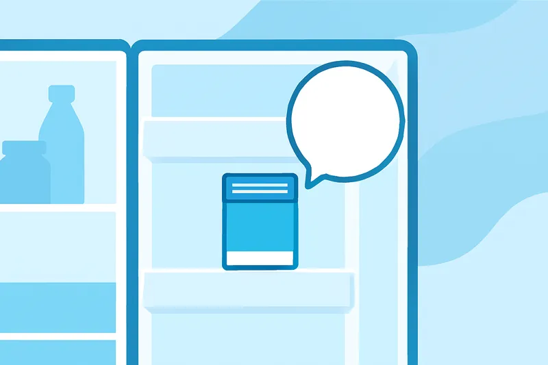 zatsugaku useful refrigerator with speech bubble