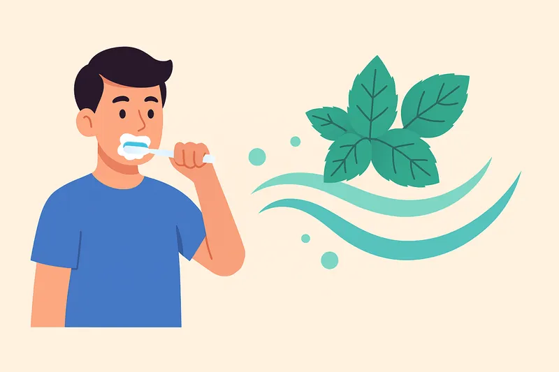 zatsugaku diet man brushing teeth with mint