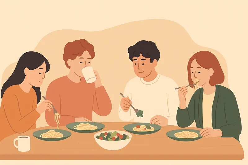 zatsugaku diet people eating spaghetti