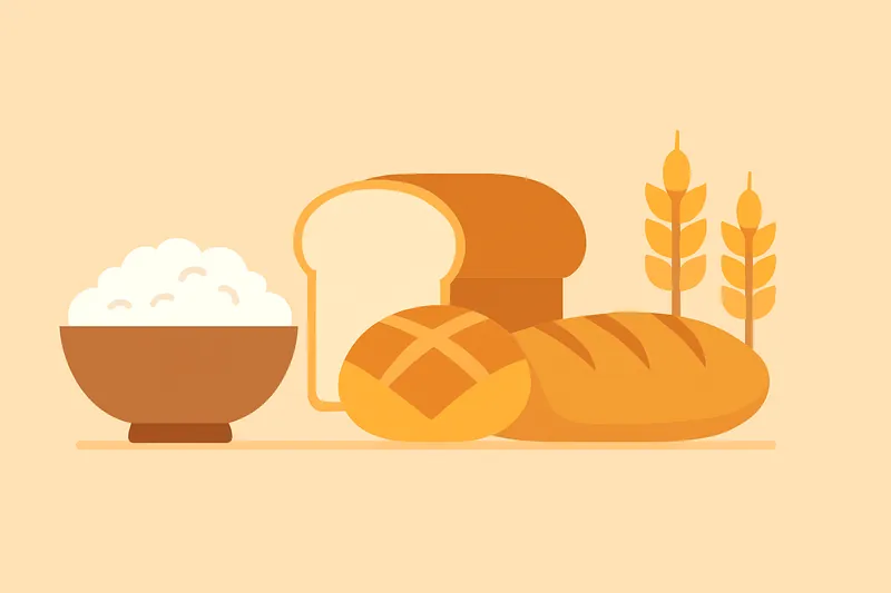 zatsugaku diet bread and rice with wheat