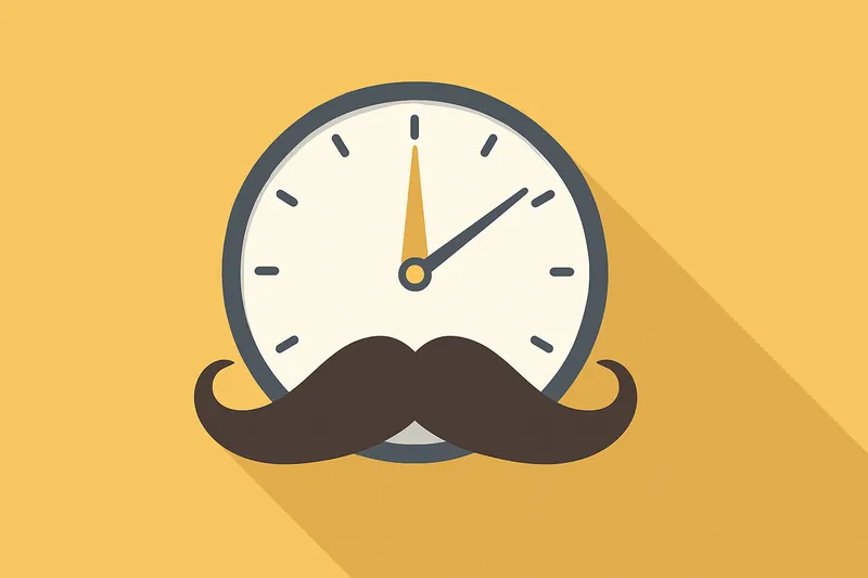 zatsugaku frivolous clock with mustache