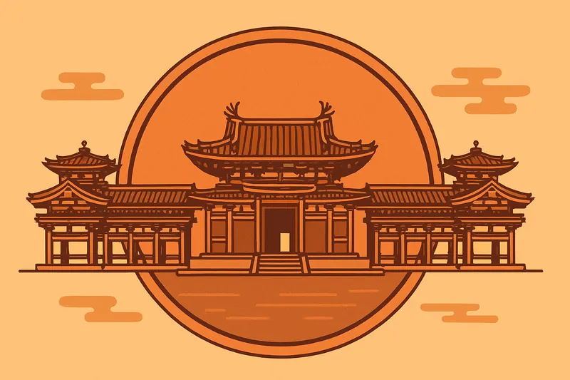 zatsugaku frivolous japanese temple illustration