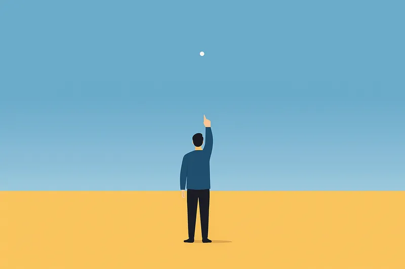 zatsugaku frivolous man pointing at dot in sky