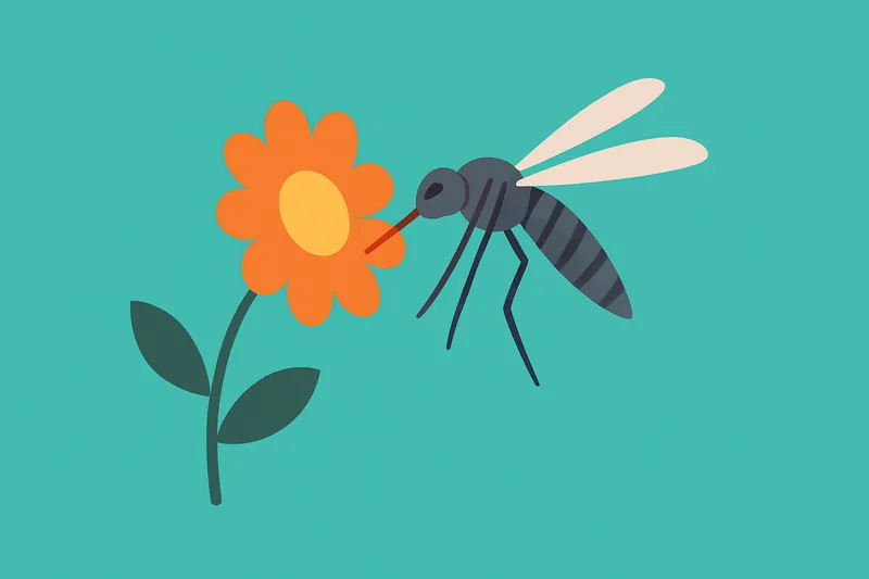 zatsugaku frivolous mosquito on flower