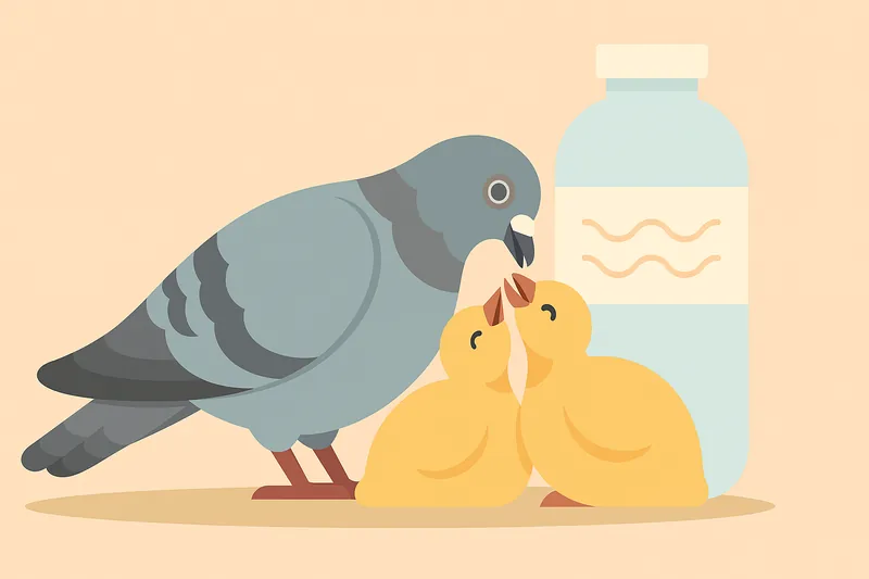 zatsugaku frivolous pigeon feeding chicks and bottle