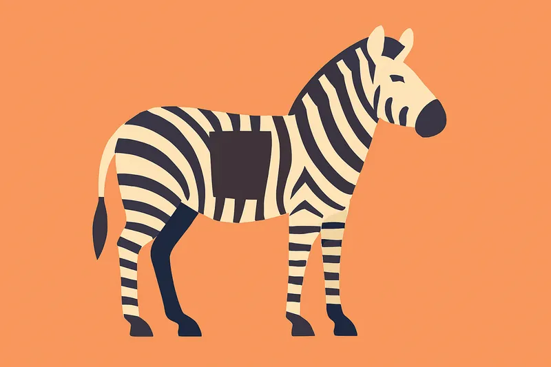 zatsugaku frivolous zebra with black patch