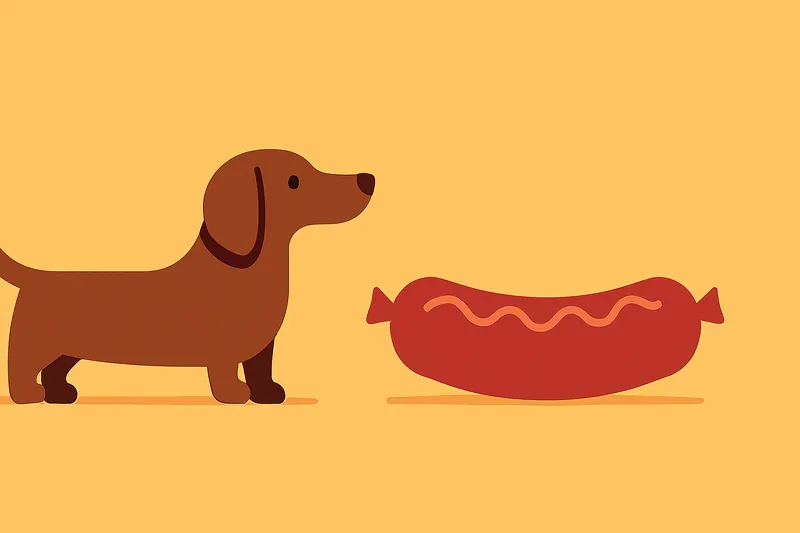 zatsugaku frivolous dachshund and hotdog