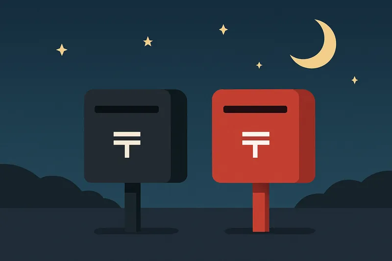 zatsugaku frivolous post boxes at night