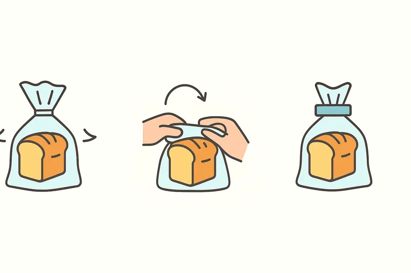 zatsugaku instructive how to close a bag of bread