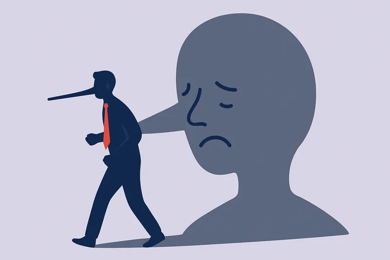 zatsugaku psychology liar long nose