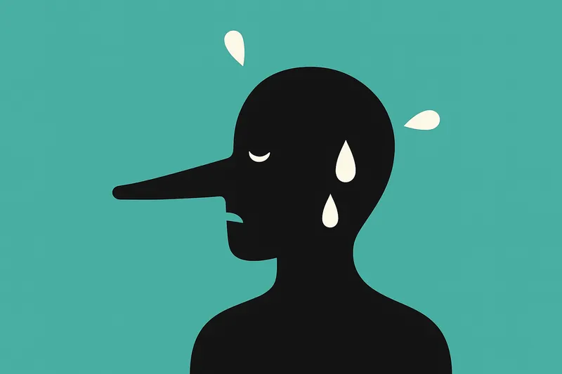 zatsugaku psychology lying man sweating