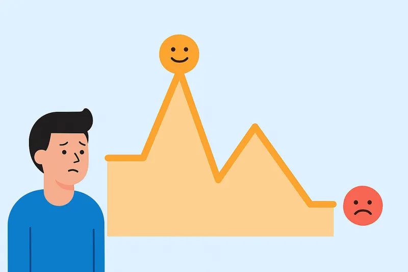 zatsugaku psychology sad man and graph