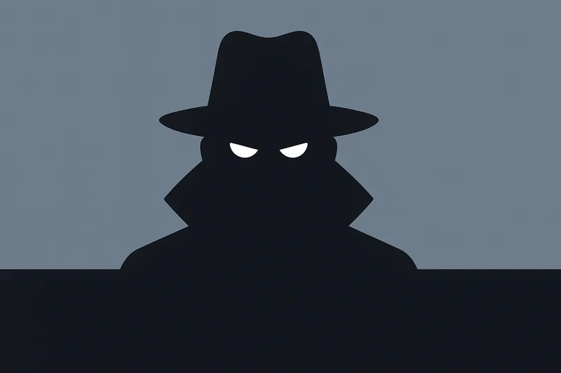 zatsugaku psychology silhouette man with hat and glowing eyes