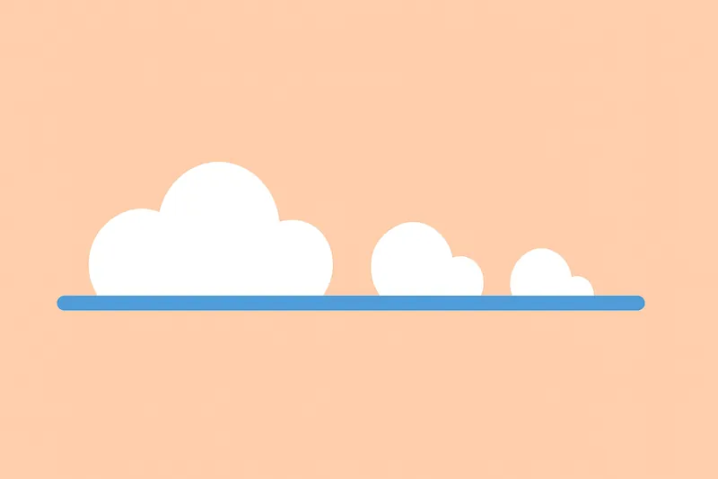 zatsugaku rainy season clouds on blue line