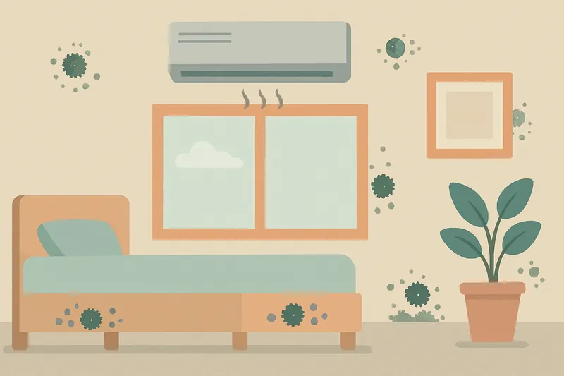 zatsugaku rainy season mold in bedroom