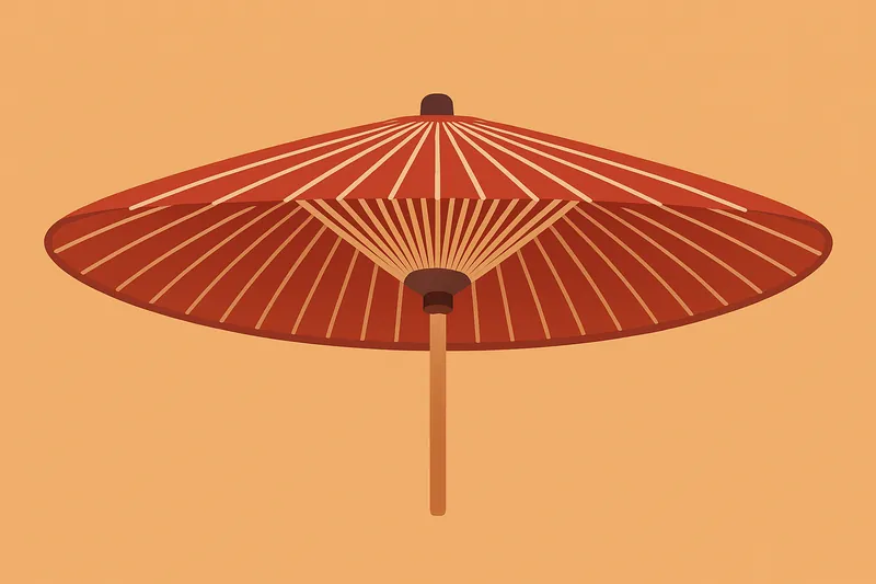 zatsugaku rainy season red umbrella