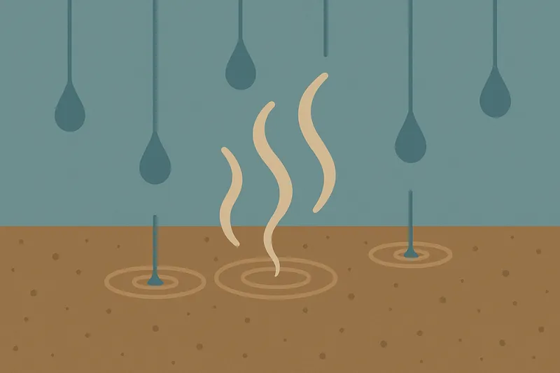 zatsugaku rainy season steam from ground