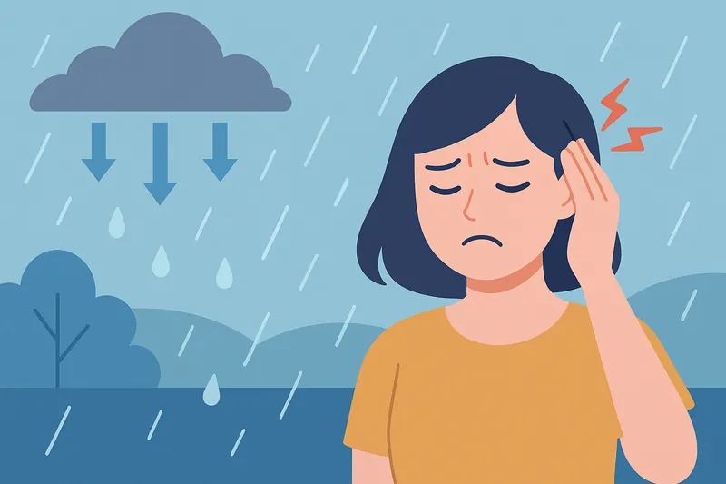 zatsugaku rainy season woman headache rain