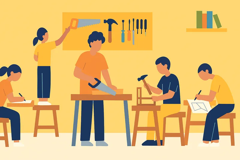 zatsugaku school children in workshop