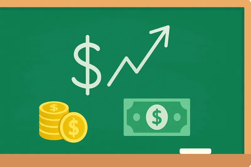 学校の黒板の価格を象徴するイメージ。