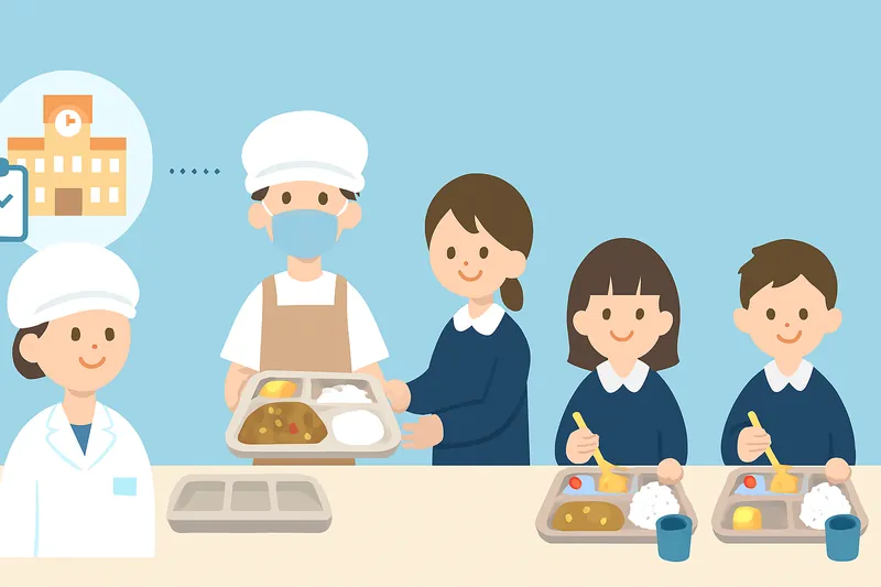 zatsugaku school school lunch serving