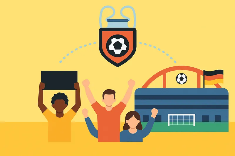 zatsugaku soccer champions trophy stadium fans german flag