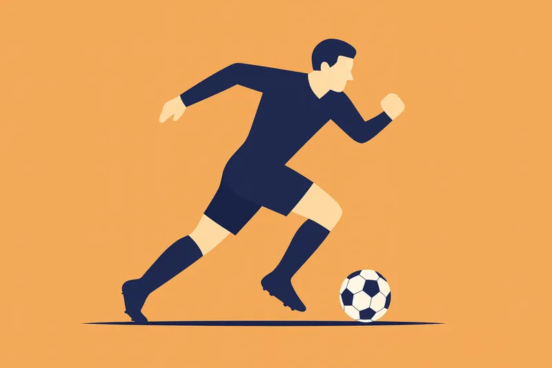 zatsugaku soccer man running with ball