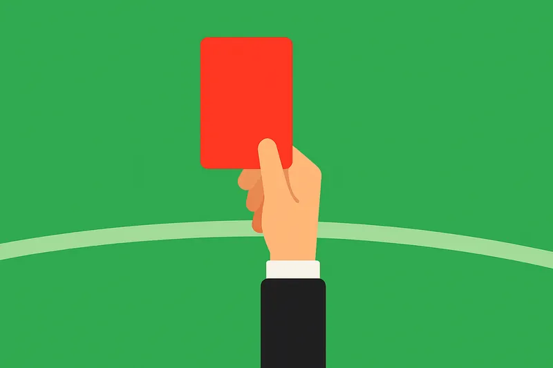 zatsugaku soccer red card shown