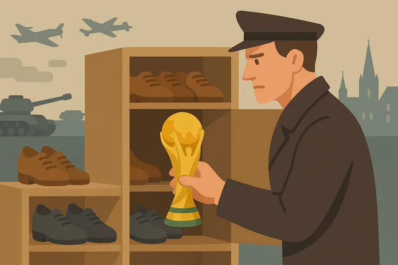 zatsugaku soccer trophy in shoe cabinet
