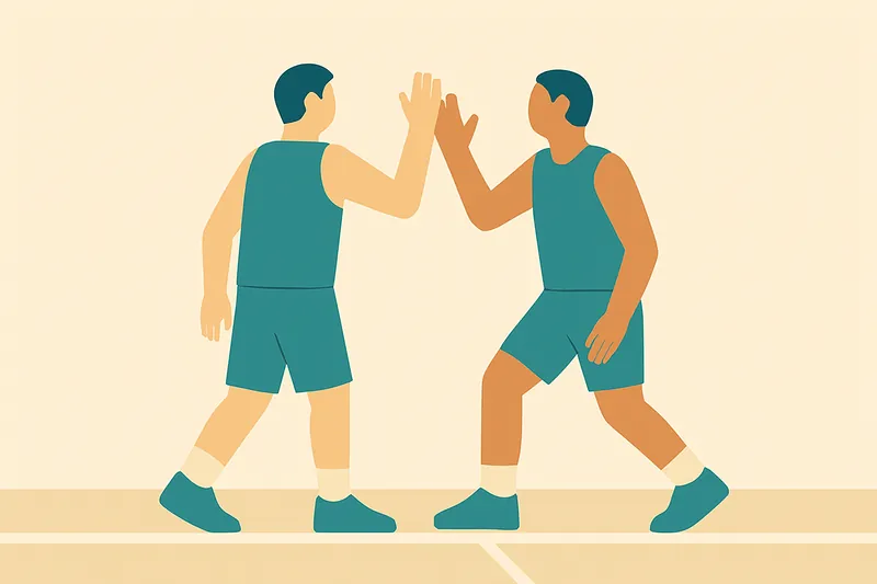 zatsugaku sports high five basketball players