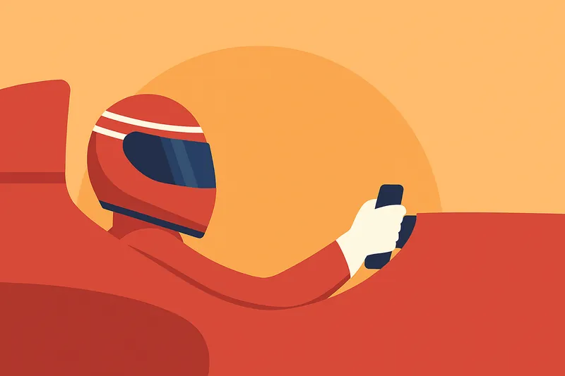 zatsugaku sports racing driver holding steering wheel