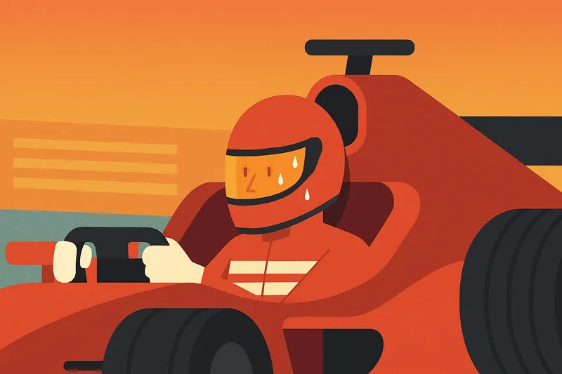 zatsugaku sports racing driver sweating