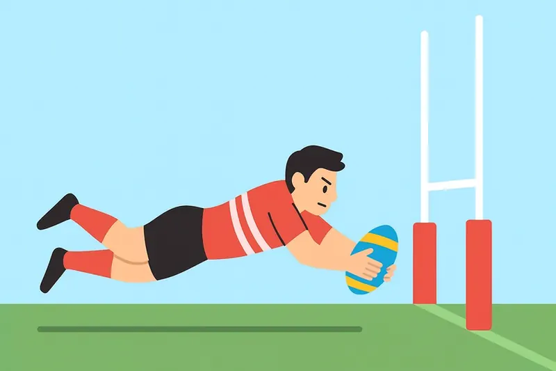 zatsugaku sports rugby player scoring try