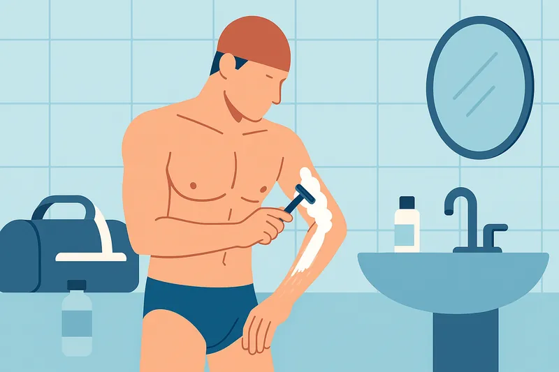 zatsugaku sports swimmer shaving arm