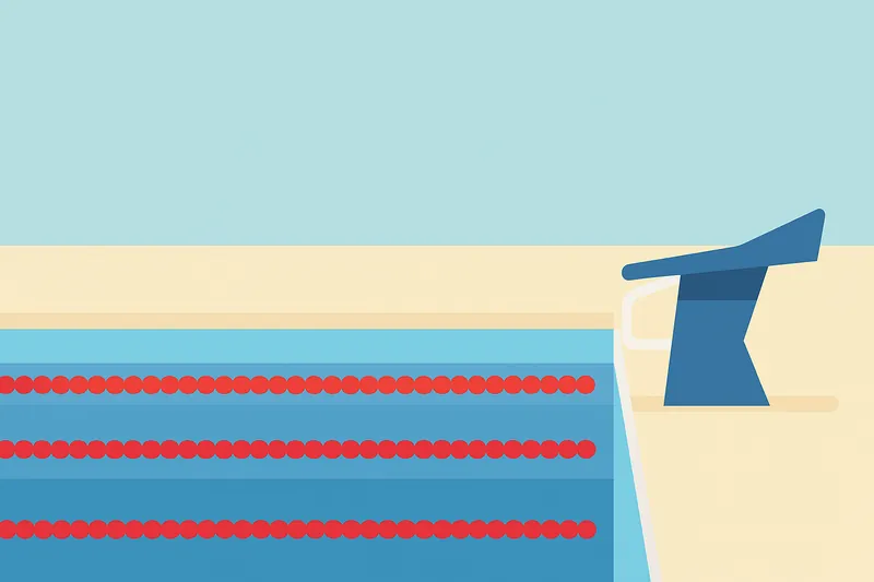 zatsugaku sports swimming pool lane lines and diving board