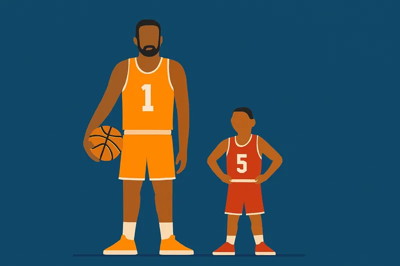 zatsugaku sports tall and short basketball players